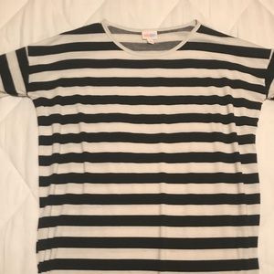 LuLaRoe black and white striped Irma